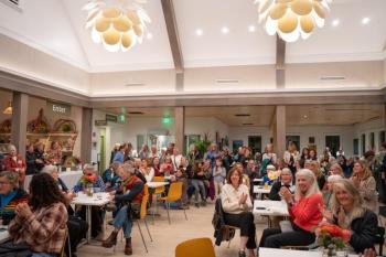 Over 200 women gathered at Coastal Maine Botanical Gardens in Boothbay for the fourth quarterly meeting of 100+ Women Who Care Lincoln County. Melissa Keyser photo