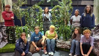 Cast members of "A Midsummer Night's Dream," from front left:  Monette Swall, Otto Pine, Ruby Desmond, Evelyn Herrick, Tryston Lambert; back row from left: Micah Bassett, Eleanor Gagne, Lily Howe, Allie Ferreira.  Visit heartwoodtheater.org. for performance details.