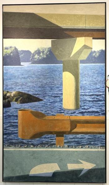 Winslow Meyers' "Overpass + River" - Best In Show, 2026 ARTinME exhibition. 
