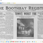The Register fire in 1945