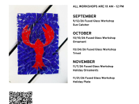 Fused Glass Fall Schedule at The Barn!