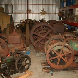 Meixell's workshop is a maze of antique engines once used to operate well pumps and other farm machinery. JOHN MAGUIRE/Wiscasset Newspaper JOHN MAGUIRE/Wiscasset Newspaper