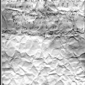 Susanna's message in a bottle