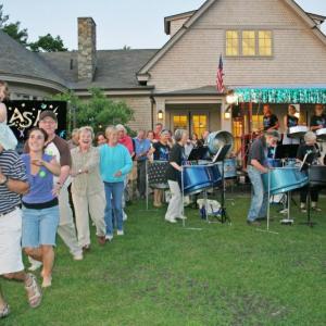 A festive atmosphere prevails every time the FLASH! in the Pans Steel Drum Band plays at Coastal Maine Botanical Gardens. The Blue Hill-based group will be back at the Botanical Gardens to present a 7 p.m. concert on Friday, Aug. 17.