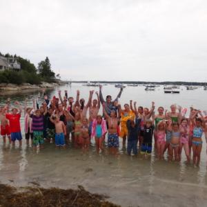 Participants in the Arthur Hale Veasey Memorial Regatta pose, victoriously exuberant, at the close of competition in Spring Cove at Squirrel Island on August 21. The regatta has been held in memory of its founder, Arthur Hale Veasey, at the island each summer since its inception over 70 years ago. Participants in the Arthur Hale Veasey Memorial Regatta pose, victoriously exuberant, at the close of competition in Spring Cove at Squirrel Island on August 21. The regatta has been held in memory of its founder, Arthur Hale Veasey, at the island each summer since its inception over 70 years ago.