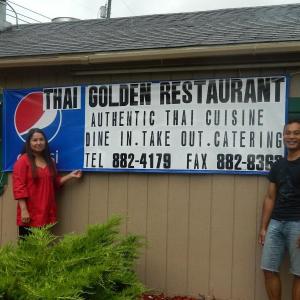 Wiscasset's new owner Odeth Busque, left, and manager Praphan Kaewthong stand by their new sign while preparing for their grand opening on August 28. Wiscasset's new owner Odeth Busque, left, and manager Praphan Kaewthong stand by their new sign while preparing for their grand opening on August 28.