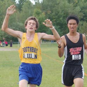 A photo finish for freshman Matt Burnham. Matt finished fourth place for the Seahawks, and has made an impressive debut so far this season. Courtesy of Kate Schwem