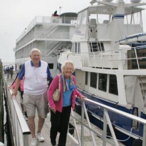 This South Carolina couple enjoyed their second visit to coastal Maine aboard the "Independence" on September 6. LISA KRISTOFF/Boothbay Register This South Carolina couple enjoyed their second visit to coastal Maine aboard the "Independence" on September 6. LISA KRISTOFF/Boothbay Register
