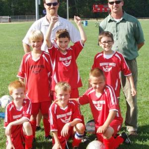 Midcoast United U9 soccer team. From left, front row: Andrew Gudroe; Nathaniel Jewett; Gavin Loupe. Middle row: Jack Duncan; Aiden Foley; Garrett Cossette. Back row: coaches Darrell Gudroe and Paul Foley. Courtesy of Jean Duncan Midcoast United U9 soccer team. From left, front row: Andrew Gudroe; Nathaniel Jewett; Gavin Loupe. Middle row: Jack Duncan; Aiden Foley; Garrett Cossette. Back row: coaches Darrell Gudroe and Paul Foley. Courtesy of Jean Duncan