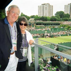 Hamilton and Helen Meserve at Wimbledon in 2012. Hamilton and Helen Meserve at Wimbledon in 2012.