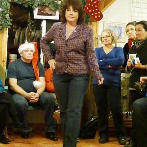 Lori Griffin sports Euro jeans selling for $16 and a purple jacket by FM Shape selling for $10.50. KATRINA CLARK/Boothbay Register
