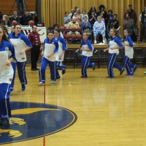 The Lady Seahawks make their entrance into Porter Memorial Gymnasium led by senior captain Sarah Caron.
The Lady Seahawks make their entrance into Porter Memorial Gymnasium led by senior captain Sarah Caron.