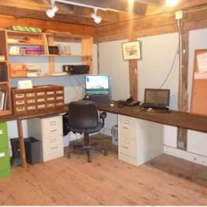 The Morris Farm office after Bridget Nery from Organize Your Home and Life redesigned the office. Courtesy of the Morris Farm   