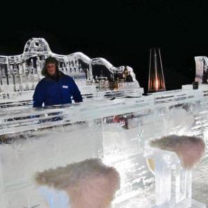 The massive ice bar at the Samoset Resort. KAY STEPHENS/Pen Bay Pilot