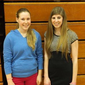 Samantha Carter and Nicole LaBrecque represent 2 of the 4 swimmers for BRHS. RYAN LEIGHTON/Boothbay Register