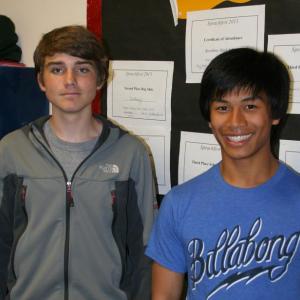 Robert Campbell (left) and Jude Alamo will be attending the American Legion's Boys State at Thomas College in June. KEVIN BURNHAM/Boothbay Register