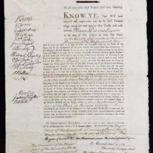 These documents appointing Edgecomb's Moses Davis a justice of the peace in Lincoln County in 1775 and 1781 will be up for auction June 1  and 2 in Thomaston. Courtesy of Thomaston Place Auction Galleries.