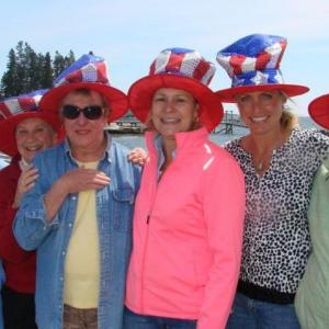The 2013 FIreworks Committee from left, Judy Paine, Kathy Bugbee, Leslie Cook, new chairperson Dianne Gimbel, Meagan Hamblett and Alice Thompson is ready to get cracking with this year's fundraising efforts. Missing from photo, but part of the team are Lorri Higgins and Mary Ripley. The committee collects donations for the Windjammer Days display at the end of the festival and the Fourth of July. LISA KRISTOFF/Boothbay Register