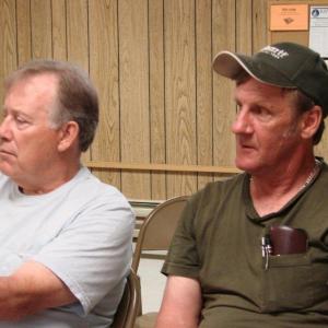 Wally Pitcher, left, of Wiscasset, and Dennis Hill of Edgecomb represent American Legion Post 54 of Wiscasset at a flag committee meeting in Edgecomb. SUSAN JOHNS/Wiscasset Newspaper Wally Pitcher, left, of Wiscasset, and Dennis Hill of Edgecomb represent American Legion Post 54 of Wiscasset at a flag committee meeting in Edgecomb. SUSAN JOHNS/Wiscasset Newspaper