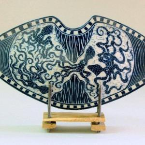 "Blue Ocean," porcelain by Tim Christensen.