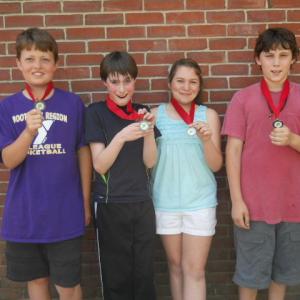Silver medal winners included, from left, Nick Morley, Will Perkins, Maddy Faulkingham and Ellison Boord. They met their step goals five times a week for five weeks. Photos courtesy of Rita Arnold