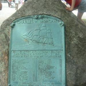 The original 32 individuals who formed the save the ‘Charles W. Morgan’ group on July 21,1926 are listed on this plaque. Sally Bullard, resident of East Boothbay, is related to the gentlemen with the last name Crapo (Cray-po). Courtesy of Sally Bullard