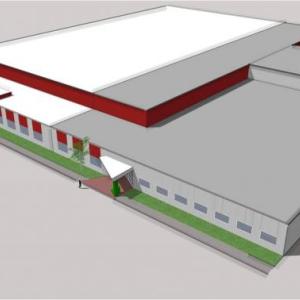 The unshaded portion of this rendering depicts the current plant in Wiscasset. The shaded portion is the expansion. Courtesy Molnlycke Health Care
