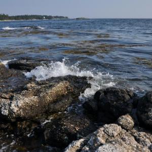 Hendricks Head Beach is a popular spot among tourists and locals alike. The beach, which is technically on private property has been used as a public space for a long time. With the adjoining property for sale, the beach's future is up in the air. BEN BULKELEY/Boothbay Register