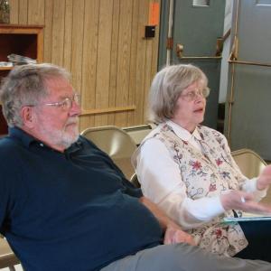 Edgecomb Planning Board Chairman Jack French, left, and former planning board member Jarryl Larson were the only residents who turned out for the July 15 selectmen's meeting. SUSAN JOHNS/Wiscasset Newspaper