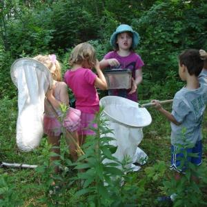Children discovering nature’s creepy crawlies while participating in BRLT’S environmental education program, the Osprey Program.  The land trust is raising money to sustain its education program, which it provides for partner programs, such as Y’s Camp Knickerbocker, and to the community at large. Courtesy of BRLT