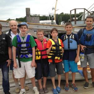 From left are Jonathan Rollins, Chuck Koch (BSSC Co-Founder),Nathan Graves, Duncan Saal, Waylon Armstrong, Jay Hasch, Gray Ferris (BSSC Sailing Director) and Adam Sirois. Courtesy of Pauline Dion
