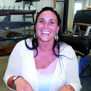 Jessica Sirois, born and raised in East Boothbay and now of Damariscotta, was showing her JLynnDesign jewelry at Lincoln Art Festival's Arts & Yachts show held at the Boothbay Region Boatyard. GARY DOW/Boothbay Register