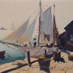 Anthony Thieme (American, 1888-1954), “Morning Sail,” oil on canvas.