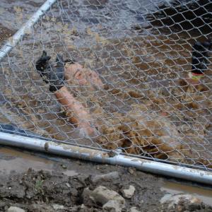 Jared Miktus gets swamped. Courtesy of John Mitkus