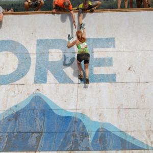 Karen Colby makes it within range of helpers at Everest. Courtesy of John Mitkus
