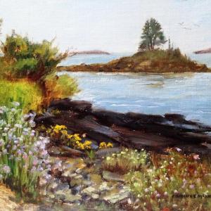 “Asters and Goldenrod Time,” 11" x 14," by Corinne McIntyre “Asters and Goldenrod Time,” 11" x 14" by Corinne McIntyre