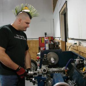 Greg Williams works in a fabrication area where parts can be customized. SUSAN JOHNS/Wiscasset Newspaper