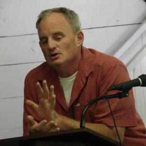 Maine Department of Conservation historian Thomas Desjardin addresses a Wiscasset audience August 4. SUSAN JOHNS/Wiscasset Newspaper