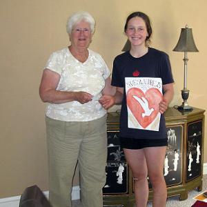 Margaret Perritt presents a check to Kate McPhee. Courtesy of the Boothbay Region Health & Wellness Foundation Margaret Perritt presents a check to Kate McPhee. Courtesy of the Boothbay Region Health & Wellness Foundation