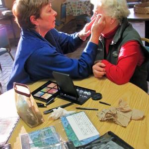 Deborah Walder, Mary Kay director (left), gives a Spectrum Generations friend a new face during a makeover session at Spectrum Generations. Courtesy of Spectrum Generations Deborah Walder, Mary Kay director (left), gives a Spectrum Generations friend a new face during a makeover session at Spectrum Generations. Courtesy of Spectrum Generations