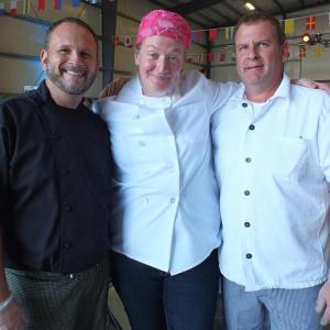 Geoff Cornell of the Boothbay Harbor Country Club, left, with Tiffany Craig and Rob Cornell. SUZI THAYER/Boothbay Register