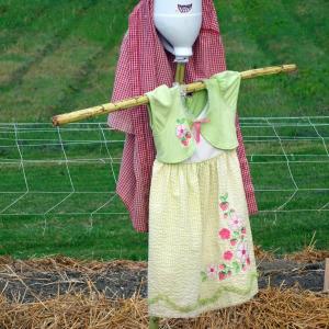 One of the scarecrows in the garden. GARY DOW/Boothbay Register