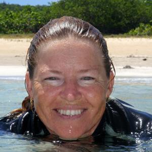 Ann Gracie snorkling in the Virgin Islands. Courtesy of Rik Allen and Ann Gracie