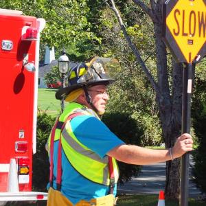Mike Marr of the Boothbay Fire Department was the first responder on the scene. GARY DOW/Boothbay Register