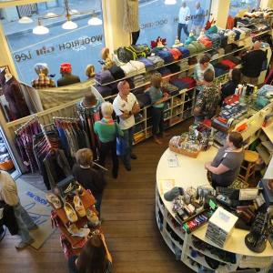 Crawlers invade Janson’s Clothing during Harbor Fest. RYAN LEIGHTON/Boothbay Register