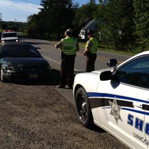 The Chrysler Sebring sustained heavy front end damage. RYAN LEIGHTON/Boothbay Register