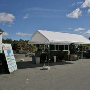The temporary recycling station is set up near the scale at the Waste Management Facility. KEVIN BURNHAM/Boothbay Register The temporary recycling station is set up near the scale at the Waste Management Facility. KEVIN BURNHAM/Boothbay Register