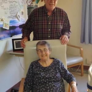 John (Jolly) Arsenault and his wife, Laura, one of the last patients in St. Andrews Hospital. JOE GELARDEN/Boothbay Register