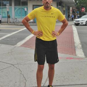 Chris Lee pauses during a run August 29. In October, the Boothbay Harbor native plans to be in Texas, cycling to benefit the Livestrong Foundation. Courtesy of Chris Lee Chris Lee pauses during a run August 29. In October, the Boothbay Harbor native plans to be in Texas, cycling to benefit the Livestrong Foundation. Courtesy of Chris Lee