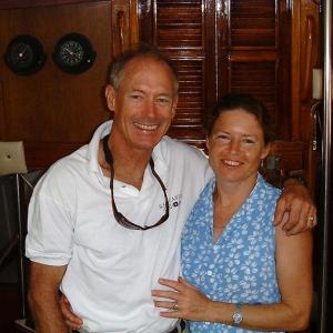 Captain Rik Allen and cook Ann Gracie aboard the the couple’s sailboat, Sandcastle. Captain Rik Allen and cook Ann Gracie aboard the the couple’s sailboat, Sandcastle.